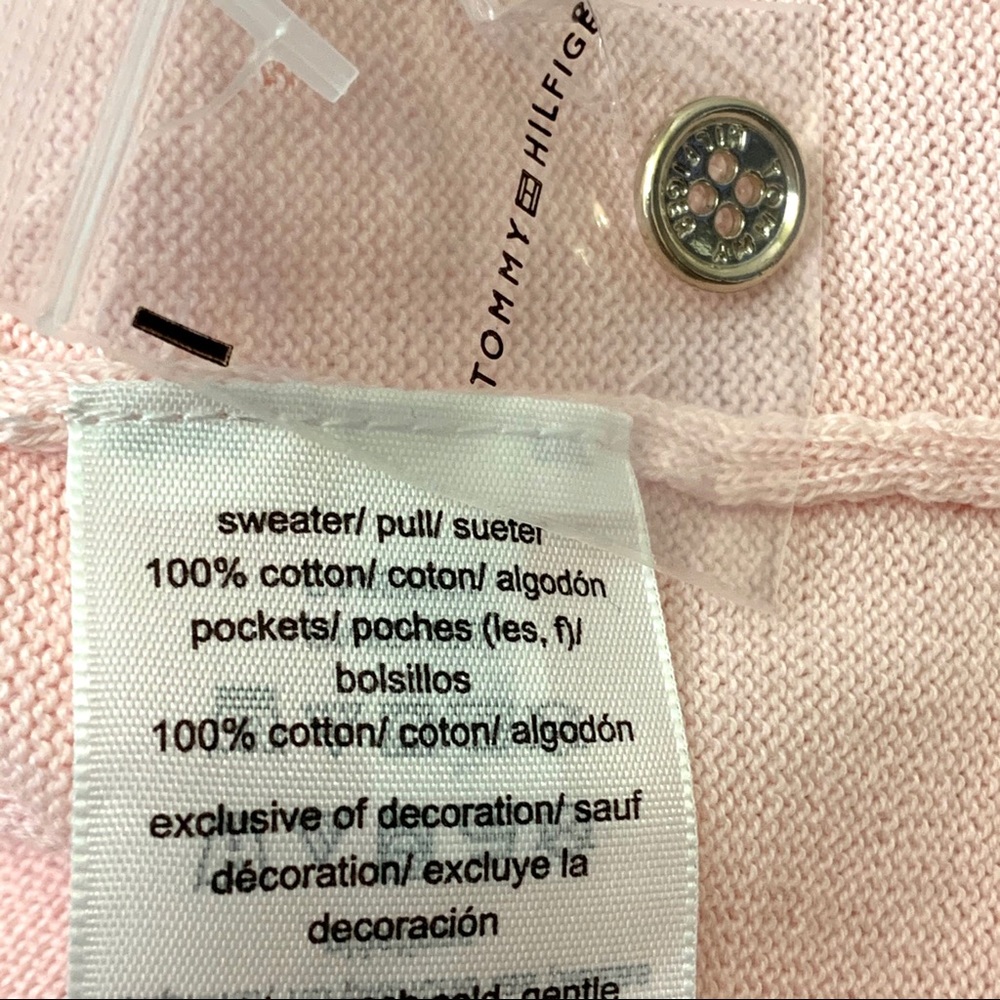 Tommy Hilfiger Cardigan Long Sleeve Button Up Pink - Picture 15 of 16